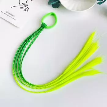 1 шт. Милые девочки Яркие разноцветные парики Хвост Повязки Резинки Резинки для волос Головные уборы Детские аксессуары для волос Украшение для волос