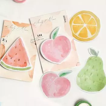 1 шт. Милые кавайные натуральные фрукты липкие заметки блокнот офисный планировщик наклейка канцелярские принадлежности школьные принадлежности декоративный клей