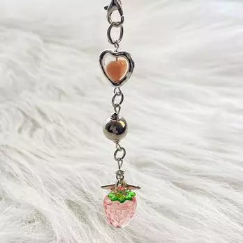 1 шт. милые крутые телефонные подвески клубника сердце звезда автомобиль брелки сумка кулон подарки ювелирные изделия аксессуары OneSize