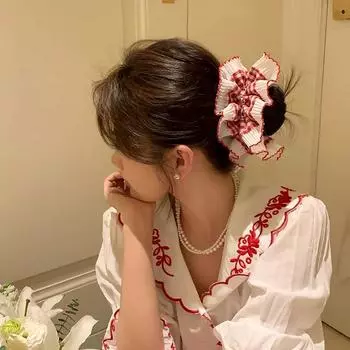 1 шт., милые кружевные резинки для волос, резинка для волос, хвост, резинка для волос, двухслойная эластичная изысканная резинка для волос