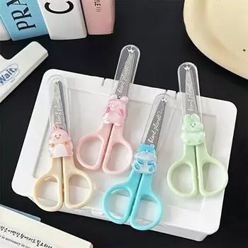 1 шт. милые мини-ножницы, канцелярские принадлежности для студентов, милые мультяшные животные, медведь, кролик, бумажные ножницы, канцелярские/студенческие принадлежности, ножницы
