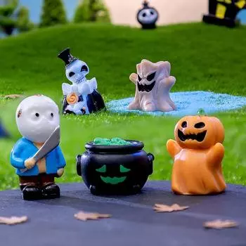 1 шт. Милые миниатюрные фигурки из микропейзажа на Хэллоуин, поделки из смолы, украшения для рабочего стола в виде мини-сада фей