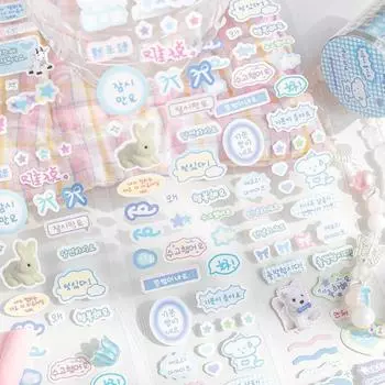 1 шт. милые мультяшные граффити животные васи-лента DIY скрапбукинг журнальные декоративные принадлежности Kpop Idol фотокарточки деко наклейки