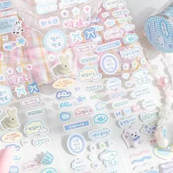 1 шт. милые мультяшные граффити животные васи-лента DIY скрапбукинг журнальные декоративные принадлежности Kpop Idol фотокарточки деко наклейки