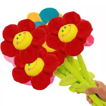 1 шт. милые поддельные подсолнухи украшают стол плюшевая игрушка ткань имитация подсолнуха подарок синий