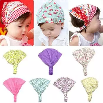 1 шт., милые повязки для волос с цветочным принтом, повязка на голову, аксессуары для волос для малышей