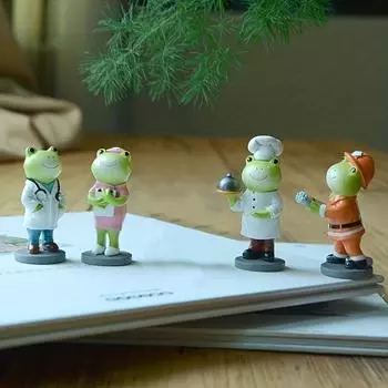 1 шт. милые профессиональные украшения в виде лягушки, врачи, медсестры, повара, пожарные, можно использовать в качестве настольных украшений, офисные подарки для друзей chef