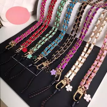 1 шт., милые ремешки для телефона в стиле ретро, европейский цветочный стиль, однотонный длинный шейный ремешок для телефона, ремешок для мобильного телефона, аксессуары для телефонов