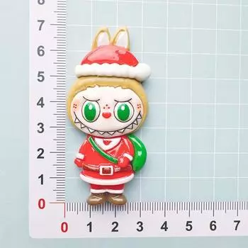 1 шт. милые рождественские большие персонажи лабубу кавайи смоляные аксессуары скрапбукинг крем клей сделай сам ювелирные изделия детские шпильки материал