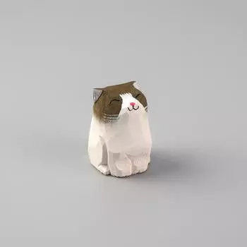 1 шт милые животные деревянные резьба украшения деревянные резьба поделки кошки собаки украшения