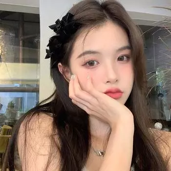 1 шт. Милый бант, маленькая заколка для волос, принцесса, бархатный бант, заколка для волос, зажим для волос чёрный