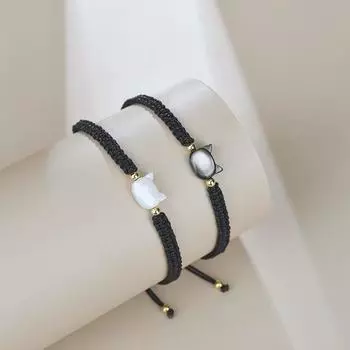 1 шт. Милый браслет на запястье, ювелирные изделия, аксессуары для вечеринок, ручная работа, кошачья хлопковая веревка