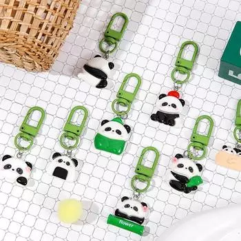 1 шт. Милый брелок для ключей в виде животного, держатель для ключей, сумка, кулон, мультяшная панда, рюкзак, декор