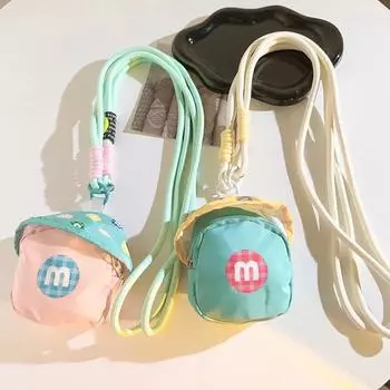 1 шт. Милый длинный брелок для телефона через плечо с мини-сумкой для хранения Милый модный ремешок для телефона с прокладкой Аксессуары для телефона