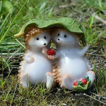 1 шт., милый ежик, маленькое украшение из смолы с изображением животного, креативная личность, пейзаж в горшке, можно использовать в качестве подарка для девочек, подарка на день учителя Snail hedgehog