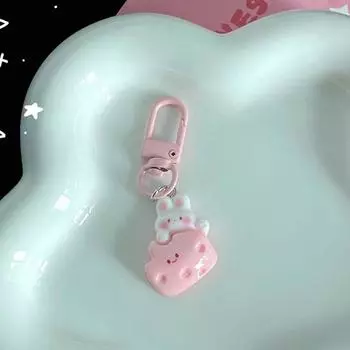 1 шт. милый кролик сыр брелок мультфильм кролик кукла кулон брелок рюкзак подвески украшение автомобиля сумка аксессуары