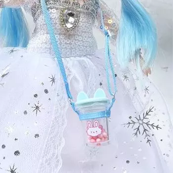 1 шт., милый кукольный домик, миниатюрный, регулируемый ремешок, чайник, чашка для воды, модель кукольного домика, аксессуары для декора, детские игрушки для ролевых игр красный