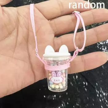 1 шт., милый кукольный домик, миниатюрный, регулируемый ремешок, чайник, чашка для воды, модель кукольного домика, аксессуары для декора, детские игрушки для ролевых игр розовый