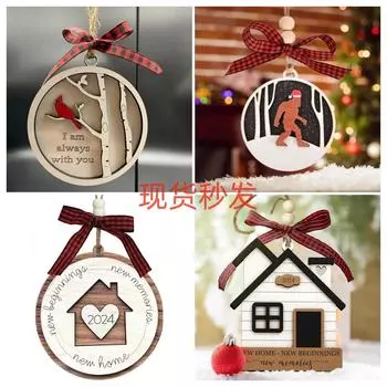 1 шт. Милый кулон, рождественское украшение, украшение для дома, подарок на новоселье, деревянный