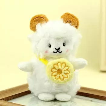 1 шт. Милый маленький флисовый кулон-брелок для женщин и девочек, мультяшная плюшевая кукла, шарм для рюкзака, брелок, подарок для девочек жёлтый