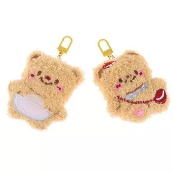 1 шт. Милый маленький медведь плюшевая игрушка плюшевый медведь брелок сумка кулон пара брелок плюшевое украшение подарок