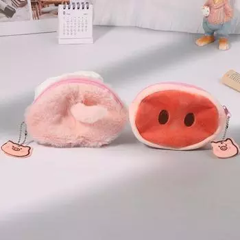 1 шт., милый мини-свинья, ноздря свиньи, кошелек для монет, плюшевая игрушка, милая студенческая ручная сумка с чучелами, брелок, подарок для детей