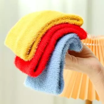 1 шт. милый модный плюшевый шарф имитация норки плюшевый однотонный мягкий шейный платок для улицы холодостойкий