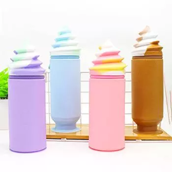 1 шт. Милый мультяшный кавайный большой емкости для мороженого силиконовая ручка карандаш сумка косметичка карман школьный канцелярский чехол