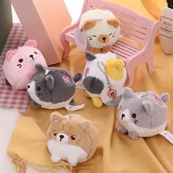 1 шт. Милый мультяшный котенок, плюшевая игрушка, мягкая набивная маленькая кукла, брелок, рюкзак, кулон, подарки на день рождения, Рождество