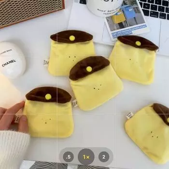 1 шт. милый мультяшный крем-брюле плюшевый кошелек для монет детский мини-сумка для хранения портативный органайзер для наушников косметики карт ключей