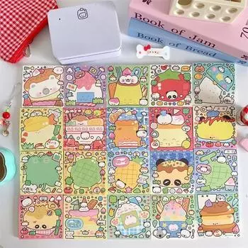 1 шт. милый мультяшный мини-блокнот, нелипкий, цветной карманный блокнот, кавайный, студенческий список дел, канцелярские принадлежности, сообщение, записка, журнал, деко