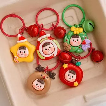 1 шт. милый мультяшный рождественский дуэт Мэй Белл брелок для ключей рюкзак для пары автомобильный ключ подвеска украшение для вечеринки детская игрушка подарок