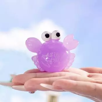 1 шт. Милый мультяшный светящийся краб, микроландшафтные фигурки, украшение для сада, краб, домашний декор, светящиеся ночью, настольные украшения