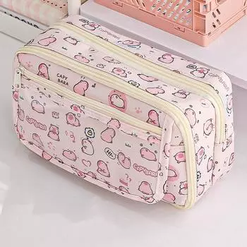 1 шт., милый пенал с капибарой для студентов, мультфильм аниме, кошачья лапа, креативная сумка-карандаш, вместительная сумка для хранения канцелярских принадлежностей