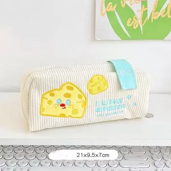 1 шт., милый пенал с милым мультяшным рисунком, корейская модная сумка-карандаш с цветочным принтом, холст, моющаяся, большая вместительная сумка для хранения канцелярских принадлежностей