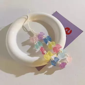 1 шт. Милый ремешок для телефона в виде медведя, кавайный мультяшный медведь, ремешок для телефона, короткий браслет, милые наушники, подвеска, аксессуары для телефона