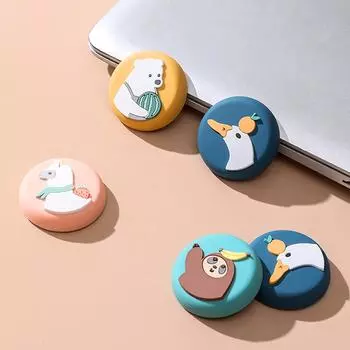 1 шт. Милый самоклеящийся мультяшный бесшумный дверной стопор амортизатор настенный протектор