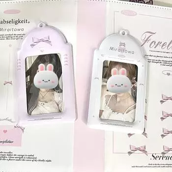 1 шт. милый шикарный чехол для фотокарты Kpop Idol с кружевным бантом белого и розового цвета, держатель для карт с изображением друга семьи, милый держатель для удостоверений личности розовый