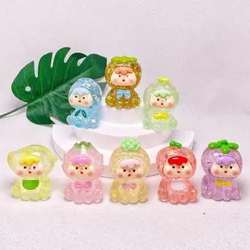 1 шт. Мини 3D блестящий фруктовый детеныш украшение фруктовая статуя сделай сам приборная панель автомобиля настольное украшение микро ландшафтные садовые аксессуары onesize