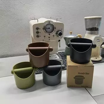 1 шт. Мини-абсорбирующий эспрессо-нок-бокс для бытовой кофемашины с прямым горлом из АБС-пластика, шлаковый ковш, коробка для порошка жёлтый