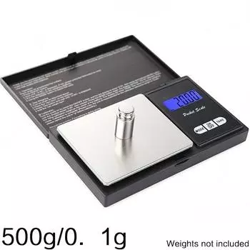 1 шт. мини электронные весы из нержавеющей стали 500 г/0,1 г цифровые карманные весы золотые граммы балансировочные весы чёрный