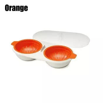 1 шт., мини-двойная яйцеварка, креативная посуда, микроволновая печь, пароварка для яиц, двухслойная паровая чаша для яиц с крышкой, кухонные гаджеты синий