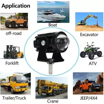 1 шт. Мини фара дальнего света светодиодная фара прожектор двухцветная для квадроцикла квадроцикла скутера противотуманная фара аксессуары для мотоцикла белый