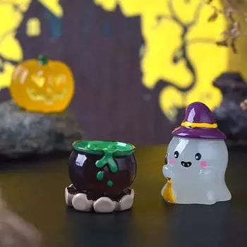 1 шт. Мини Хэллоуин светящийся микропейзаж фигурка смоляные поделки мини сказочный сад светящиеся в темноте украшения для декора
