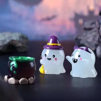 1 шт. Мини Хэллоуин светящийся микропейзаж фигурка смоляные поделки мини сказочный сад светящиеся в темноте украшения для декора D