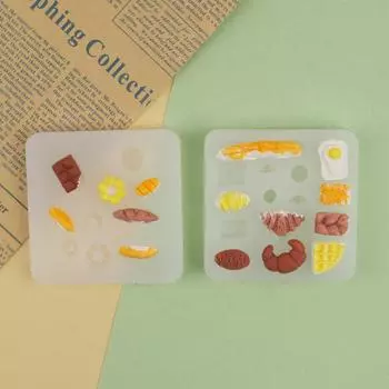 1 шт. Мини-хлеб, бисквит, торт, силиконовая форма для глиняной смолы, пищевая форма, сделай сам, кухонная игрушка, кукольный домик, миниатюрные аксессуары