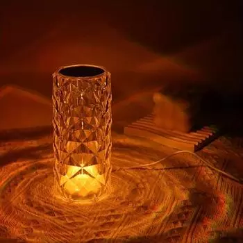 1 шт. Мини красочный сенсорный кристалл атмосфера USB питание прикроватная тумбочка лепестковая лампа спальня декоративный ночник Colorful белый