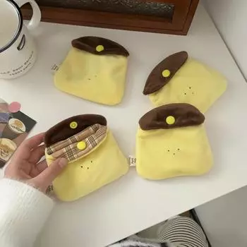 1 шт. Мини креативный кошелек для монет в виде карамельного пудинга, мини-сумка для наушников, плюшевая мультяшная сумка для хранения, мини-кошелек, подарки для девочек