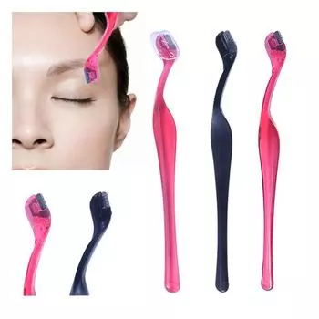 1 шт., мини-лезвие для бровей, триммер, скребок для бровей из нержавеющей стали для женщин, ремонт бровей, сетчатый скребок для бровей, инструмент для красоты красный