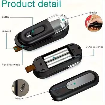 1 шт. Мини-машина для запечатывания горячих пакетов Машина для запечатывания термопластиковых пищевых пакетов Портативная машина для запечатывания